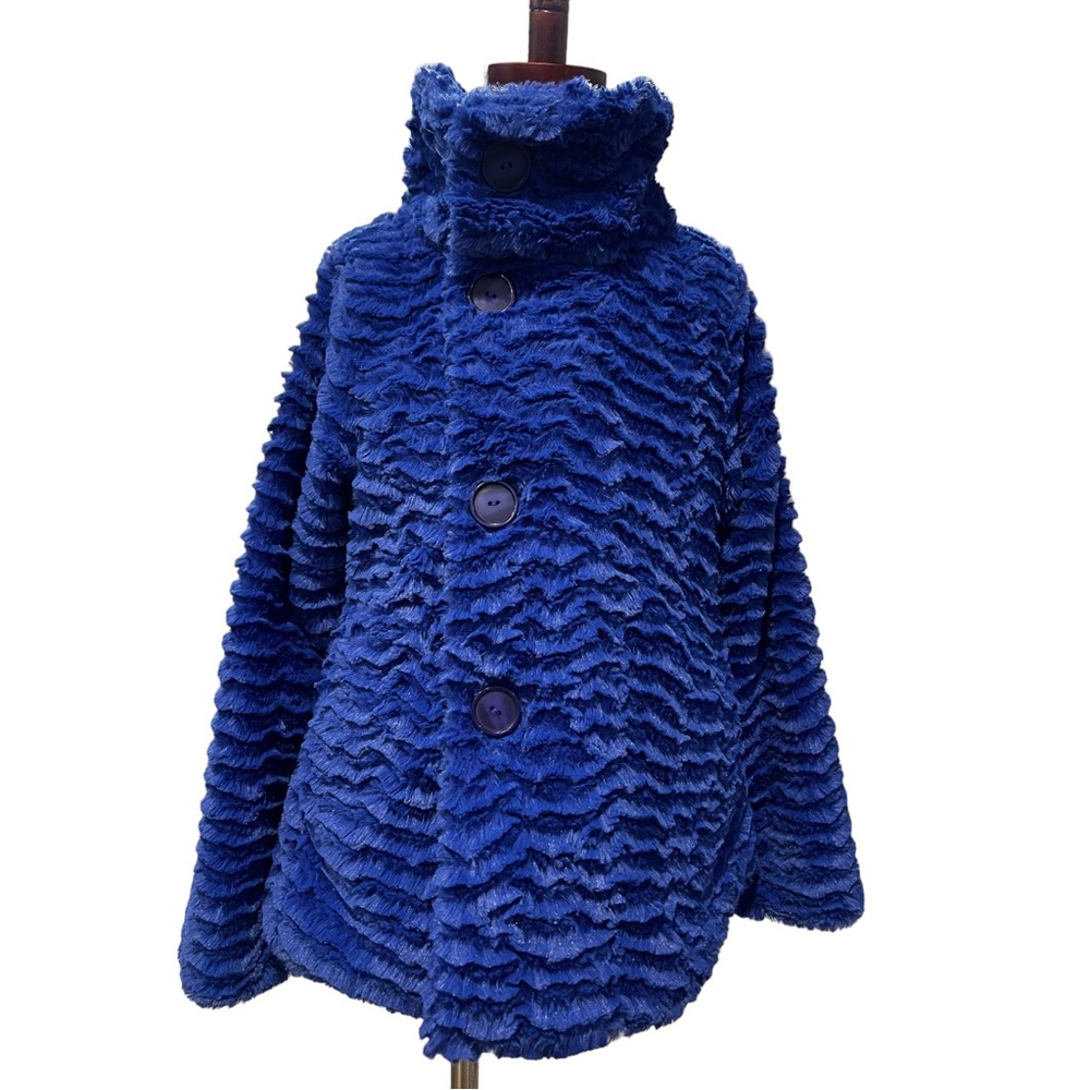 Patagonia Girls faux fur blue Pelage Jacket